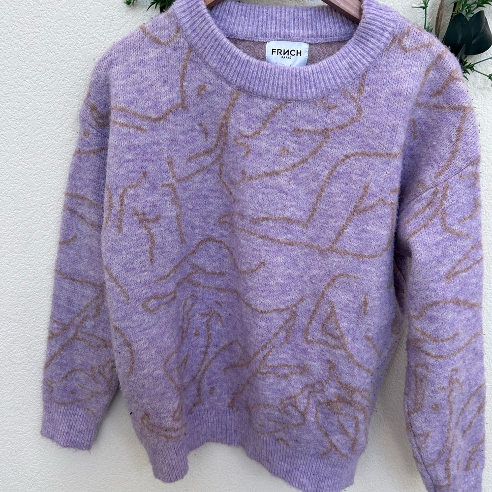 FRNCH Paris Nile Oversized Pullover Acrylic Blend Sweater Sz L